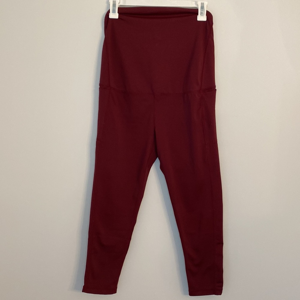 Senita Athletics Raspberry Maternity Leggings Size Medium